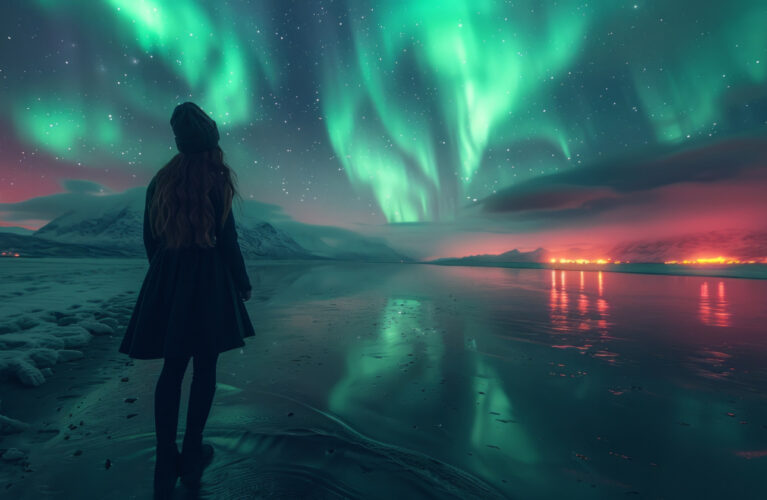 Night Sky is Turning Pink and Green Around